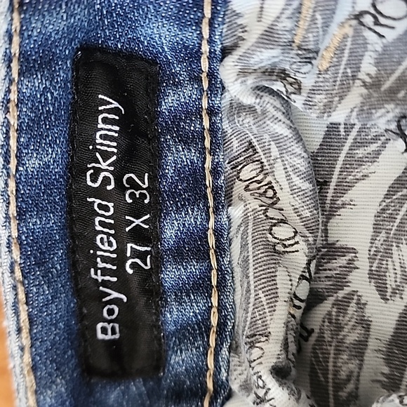 ROCK&ROLL COWGIRL Denim, Boyfriend Skinny, W 27 L 32, SUPER CUTE 😍 - Picture 4 of 8